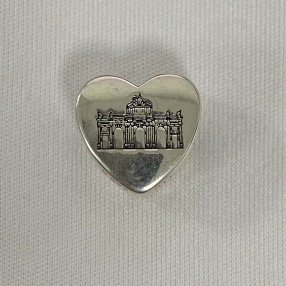 Pandora Madrid Exclusive Travel Heart Charm Pendant, S925 Silver Jewelry - Picture 1 of 4